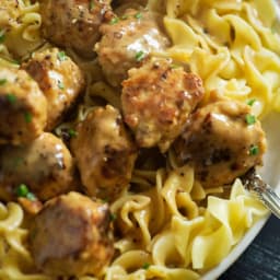 Ground Chicken Marsala Meatballs