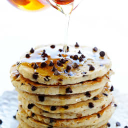 Guiltless Chocolate Chip Pancakes