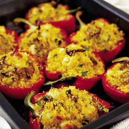 Halloumi stuffed peppers