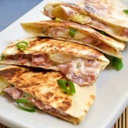 hawaiian ham quesadillas