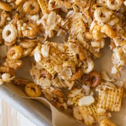 Healthier Coconut Almond Chex Mix