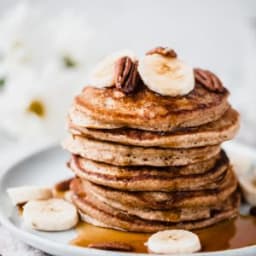 Healthy Banana Oatmeal Pancakes (made in the blender!)