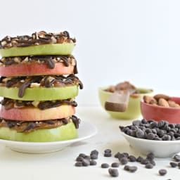 Healthy Caramel Apple Slices