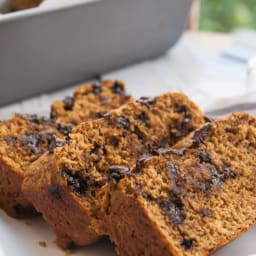 Healthy Chocolate Chip Pumpkin Bread (No Oil + High Protein)