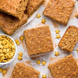 Healthy Gingerbread Oatmeal Snack Cake