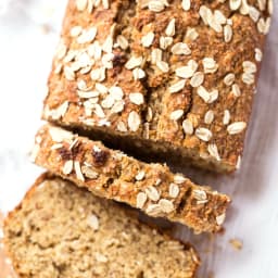 Healthy Honey Oatmeal Banana Bread