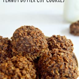 Healthy No Bake Peanut Butter Cup Cookies