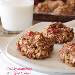 Healthy Strawberry Breakfast Cookies