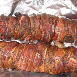 Hickory Smoked Maple-Glazed Bacon-Wrapped Loin