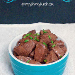 Bourbon Butter Venison Steak Tips #SundaySupper