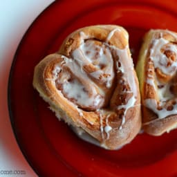 Homemade Raspberry Heart Rolls for Valentine's Day