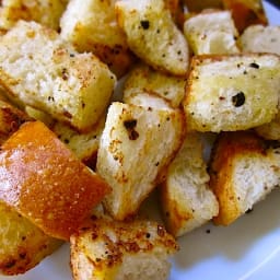 homemade croutons