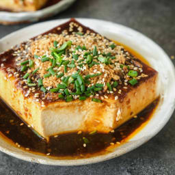 Homestyle Cold Silken Tofu with Sweet Chili Sauce