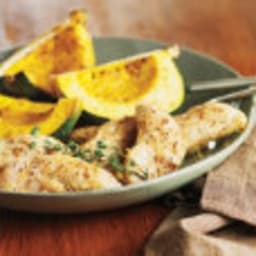Honey and Cumin Roasted Chicken and Acorn Squash