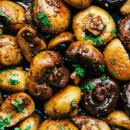 Honey Balsamic Garlic Mushrooms