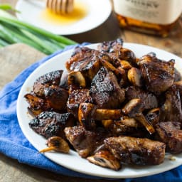 Honey Bourbon Steak Tips