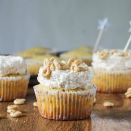 Honey Nut Cheerio Cupcakes