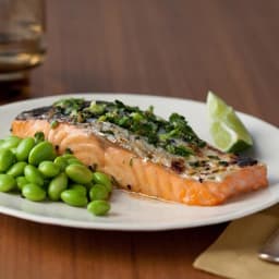 Honey Soy Grilled Salmon with Edamame