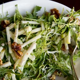 Honeycrisp Apple Salad with Candied Walnuts and Sweet Spiced Cider Vinaigre