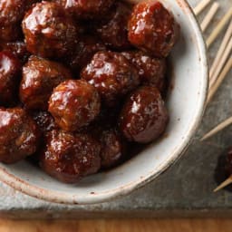 Hot and Saucy Cocktail Meatballs