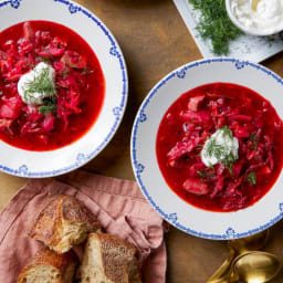 Hot Ukrainian Borscht