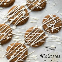 Iced Molasses Cookies 