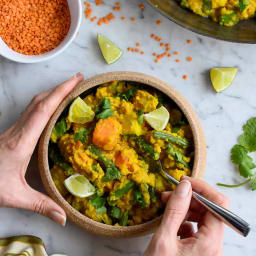 Indian Vegetables with Coconut Lentils