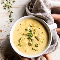 Instant Pot Broccoli Cheddar and Zucchini Soup