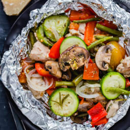 Italian Chicken and Veggie Foil Packets