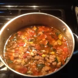 Italian sausage-cilantro soup