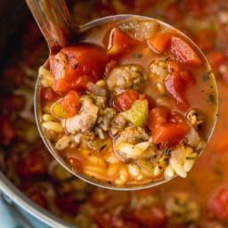 Italian Sausage Tomato Orzo Soup