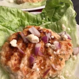 Italian Turkey Feta Burger Lettuce Wraps