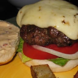 Jamaican Jerk Burgers With Orange-Chipotle Mayonnaise