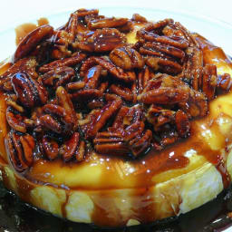 Kahlua-Pecan-Brown Sugar Baked Brie