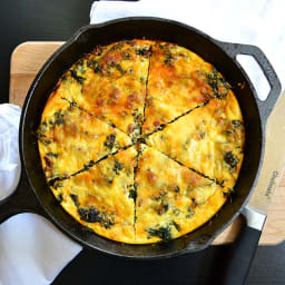 kale and chorizo frittata