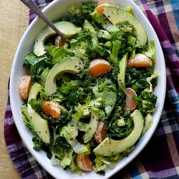 Kale, Avocado, Tangerine, and Sesame Salad