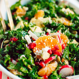 Kale, Clementine and Feta Salad