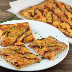 Keto BBQ Chicken Pizza (Dairy Free Crust)