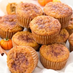 Keto Pumpkin Snickerdoodle Muffins