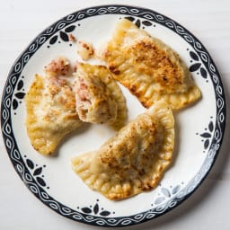 Kielbasa, Sauerkraut, and Potato Pierogies