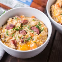 Killer Instant Pot Sausage and Rice Casserole!