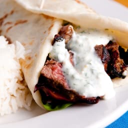 Lamb: Lebanese lamb wraps