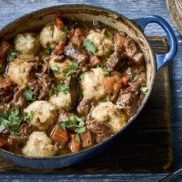 Lamb stew with rosemary dumplings