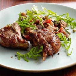 Lamb Chops with Eggplant Caponata