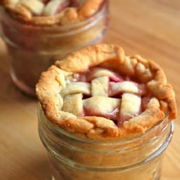 Lattice Top Peach Pie in a Jar