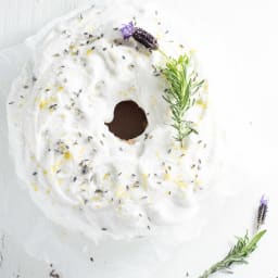 Lavender Lemon Angel Food Cake