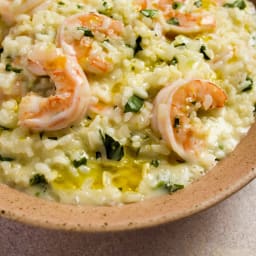 Lemon and Shrimp Risotto with Fresh Basil