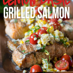 Lemon Basil Grilled Salmon