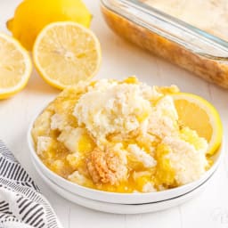 Lemon Dump Cake with Cream Cheese