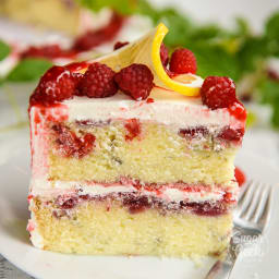 Lemon Raspberry Layer Cake